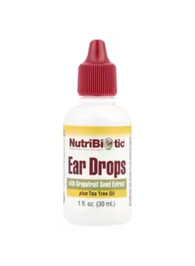 NutriBiotic, Ear Drops with Grapefruit Seed Extract Plus Tea Tree Oil, 1 fl oz (30 ml) - Image 1
